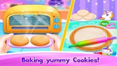 儿童独角兽饼干游戏截图3